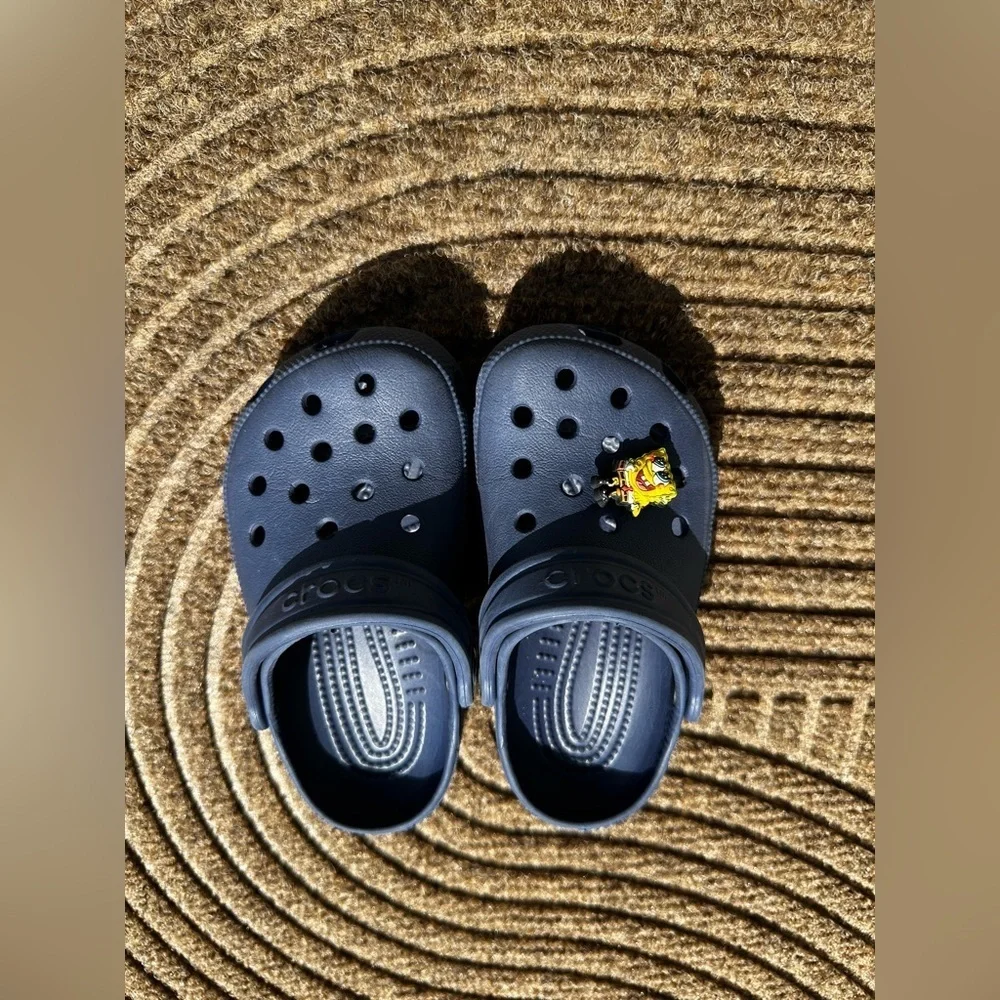 CROCS Bundle: 2‎ Kids Black Blue Clog Waterproof Play Shoe Slip on Washable Y2K